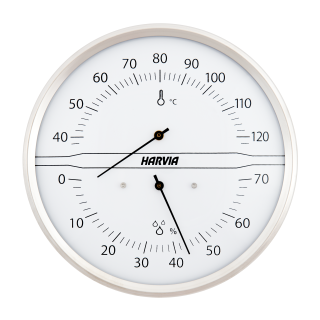 HARVIA Thermo-Hygrometer rund, weiß