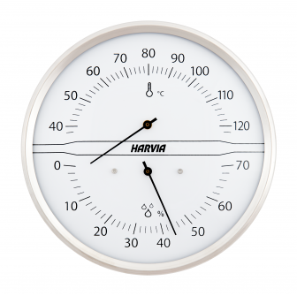 HARVIA Thermo-Hygrometer rund, weiß