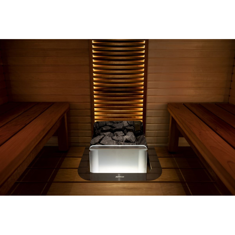 Option Harvia The Wall Glasplatte Beleuchtet Satiniert