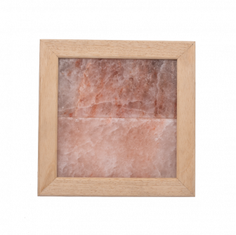 Himalaya-Salzlampe ohne Blitz, Abachi-Holz