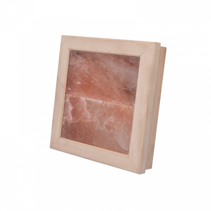 LED-Lampe aus Himalaya-Salz, Lindenholz