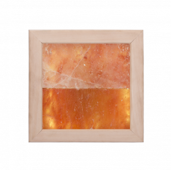 LED-Lampe aus Himalaya-Salz, Lindenholz