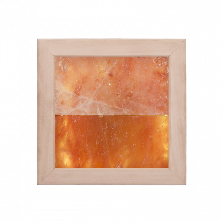 LED-Lampe aus Himalaya-Salz, Lindenholz