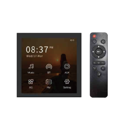 Touchscreen-Bluetooth-Wandverstärker für Heimstereoanlagen, B4, schwarz 