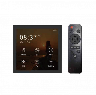 Touchscreen-Bluetooth-Wandverstärker für Heimstereoanlagen, B4, schwarz