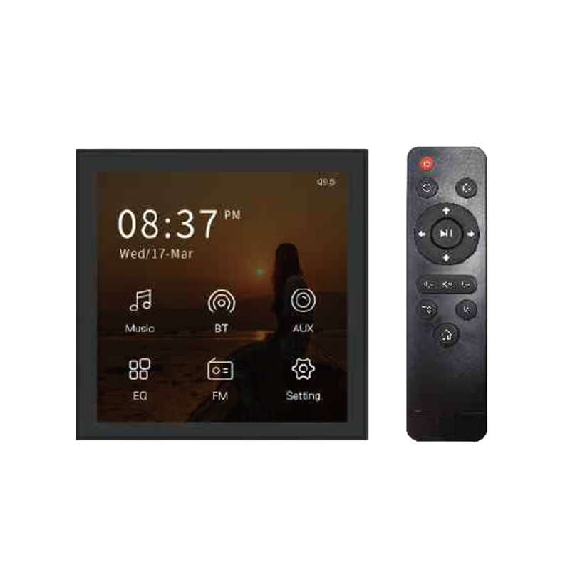 Touchscreen-Bluetooth-Wandverstärker für Heimstereoanlagen, B4, schwarz