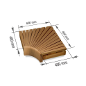 Eckmodul für modulare Saunabänke - 10