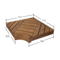 Eckmodul für modulare Saunabänke, Kiefernholz - 6