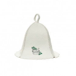 Saunahut - ein Eimer mit Schöpfkelle 