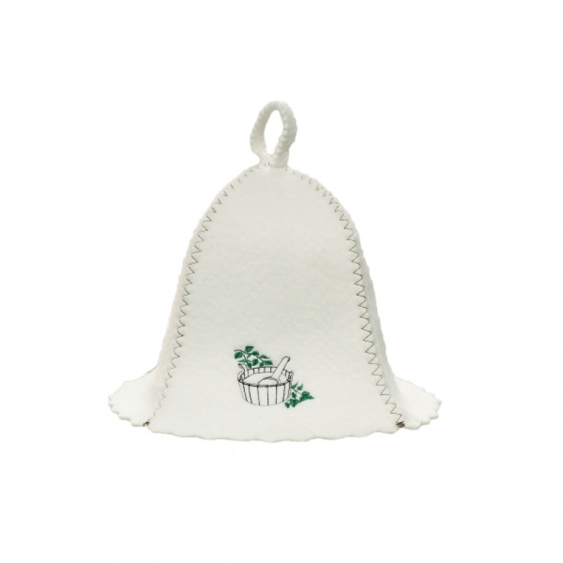 Saunahut - ein Eimer mit Schöpfkelle