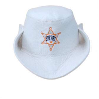Saunahut - Sheriff, weiß