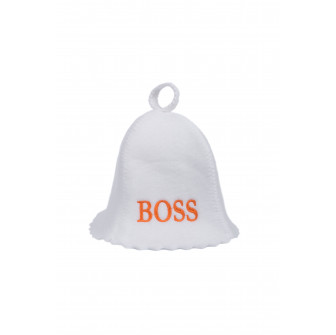 Saunahut - BOSS, weiß