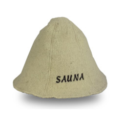 Saunahut - SAUNA, weiß, Wolle  Saunahut - SAUNA, weiß, Wolle