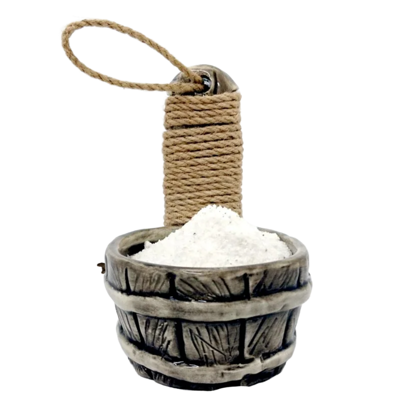 Salzbehälter aus Keramik für die Sauna - Fass 200 ml