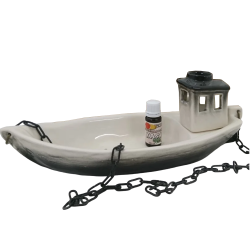 Duftbehälter aus Keramik - Boot mit Aroma 