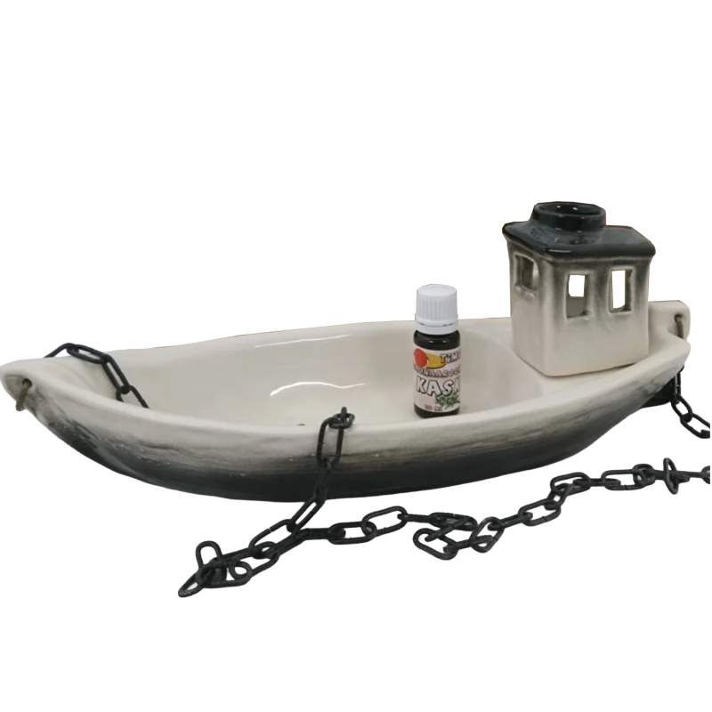 Duftbehälter aus Keramik - Boot mit Aroma