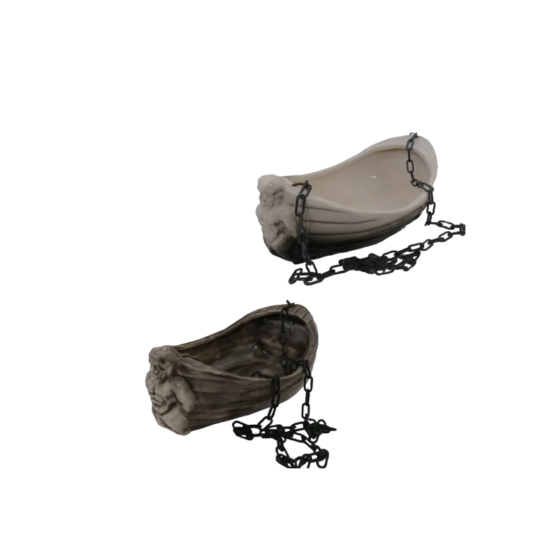 Keramikbehälter für Duftstoffe – Boot mit Poseidon