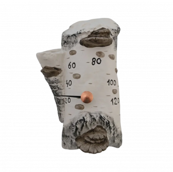 Saunathermometer aus Keramik - Birke
