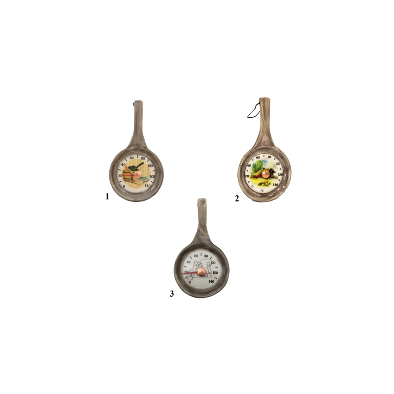 Saunathermometer aus Keramik - Pfanne