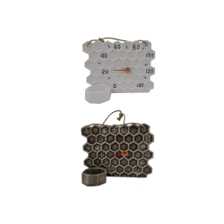 Saunathermometer aus Keramik - Wabenform 