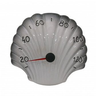Saunathermometer aus Keramik - Muschel
