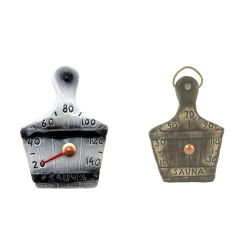 Saunathermometer aus Keramik - Brett 
