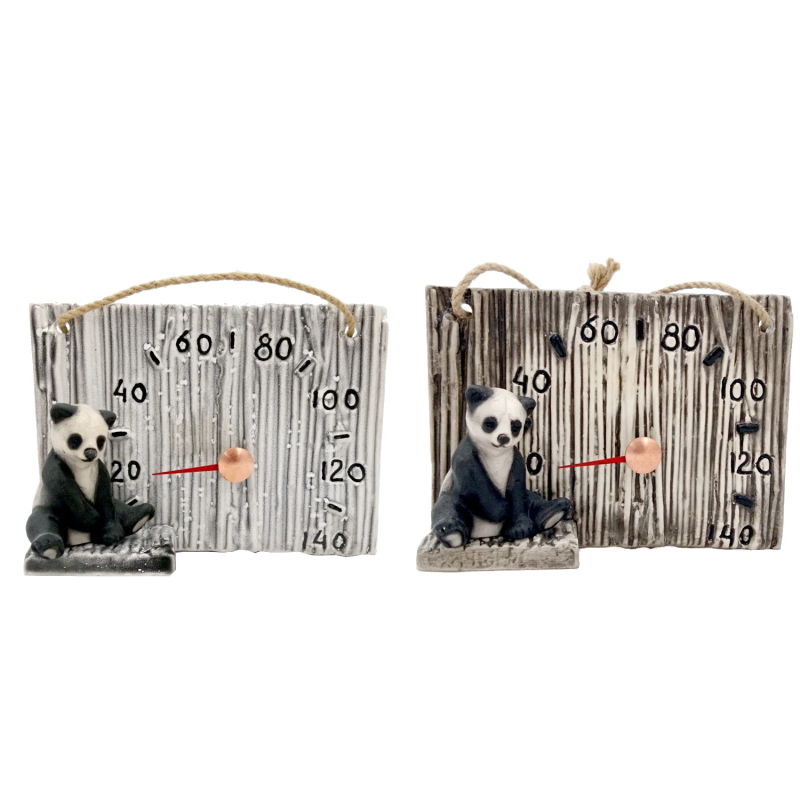 Saunathermometer aus Keramik - Panda