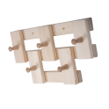 Kleiderbügel aus Lindenholz mit 5 Haken - 1