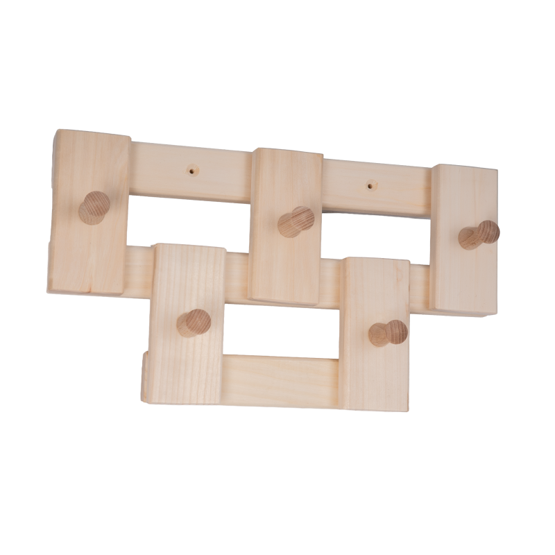 Kleiderbügel aus Lindenholz mit 5 Haken