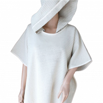 Leinenponcho-Handtuch mit Kapuze