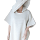 Leinenponcho-Handtuch mit Kapuze