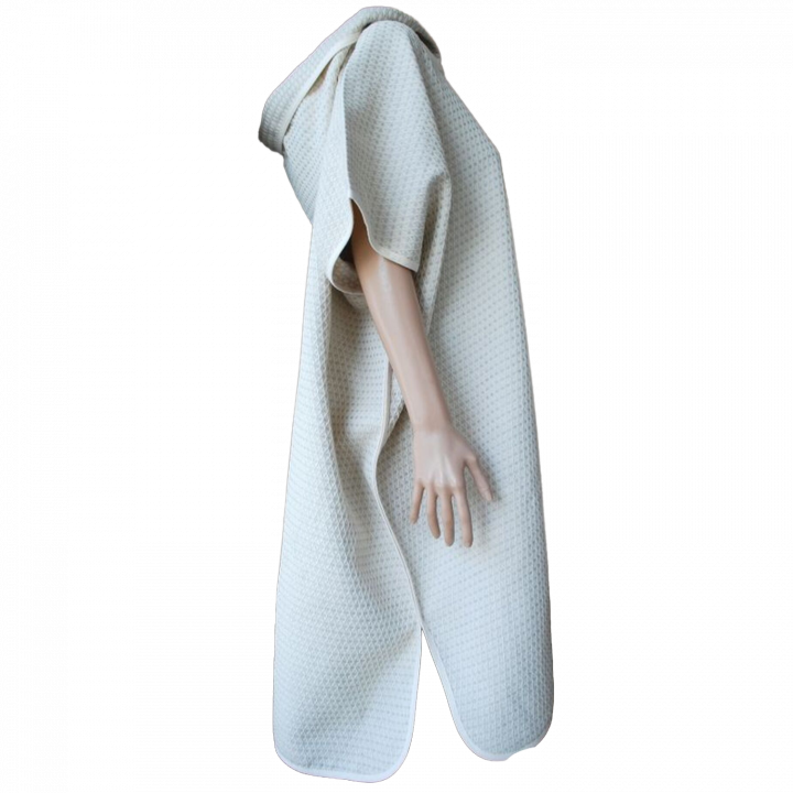 Leinenponcho-Handtuch mit Kapuze