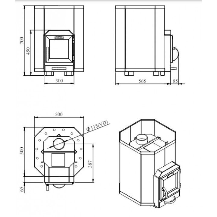 Holzbeheizter Saunaofen - STOVEMAN 16 HEAVY