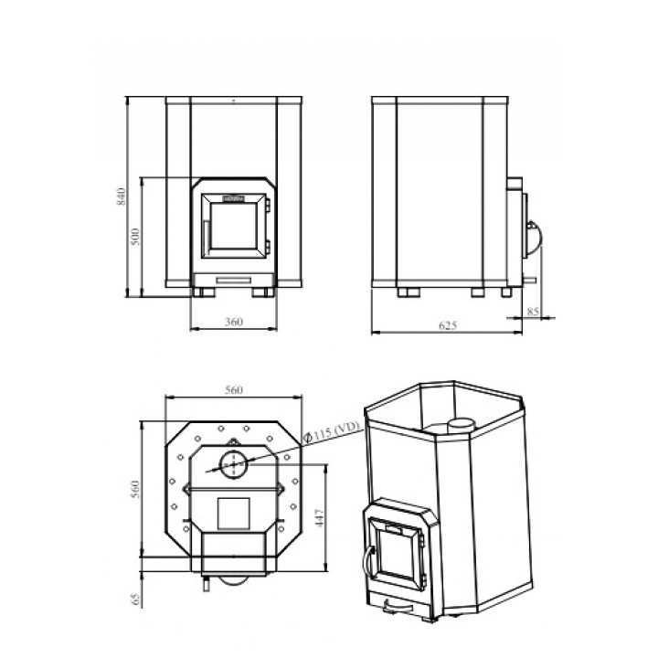 Holzbeheizter Saunaofen - STOVEMAN 24 HEAVY