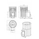 Holzbeheizter Saunaofen - STOVEMAN CROWN 20R-LS