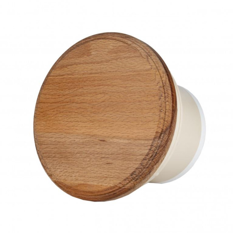 MM-S Saunalüfter mit Rückschlagventil und runder Holzoptik d/100mm