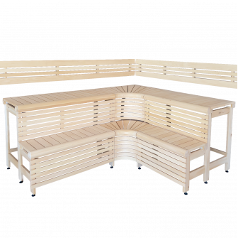 Modulare Saunabänke im „Sun Corner“-Design, 2114 × 2696 mm