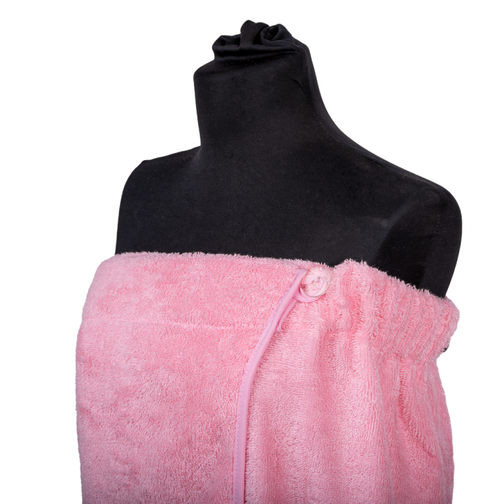 Geschenkset in einer Geschenkbox für SIE. Saunahaube und -schürze für Damen – PINK