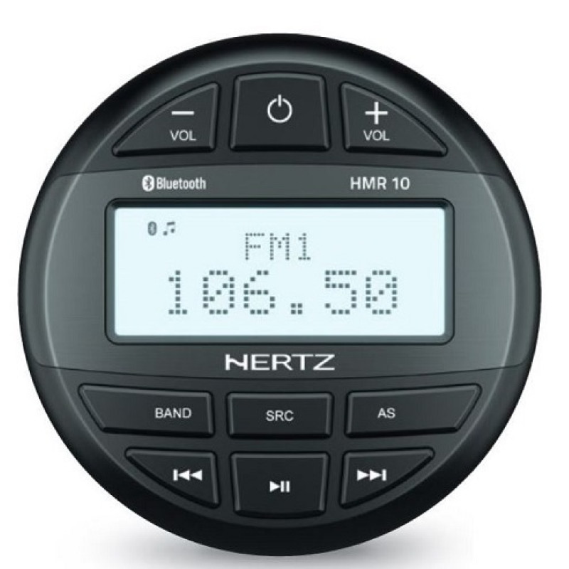 Musikcenter HMR 10D, ohne Lautsprecher, wasserdicht, schwarz