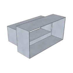 Lüftungsabgang, 160x80 mm 