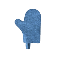 Saunahandschuh, grau