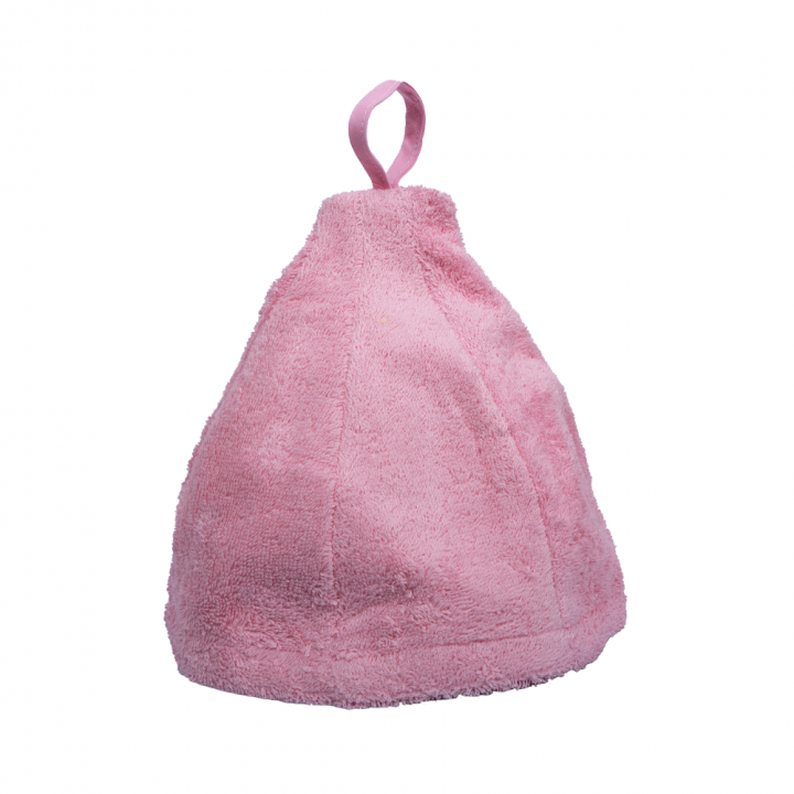 Geschenkset in einer Geschenkbox für SIE. Saunahaube und -schürze für Damen – PINK