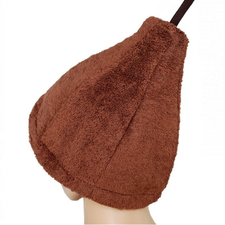 Geschenkset in einer Geschenkbox für IHN. Saunahaube und -schürze für Herren – BRAUN