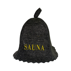 Saunahut - SAUNA, grau 