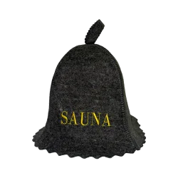 Saunahut - SAUNA, grau 