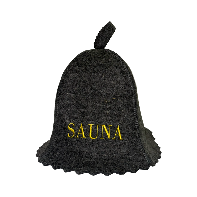 Saunahut - SAUNA, grau