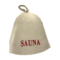 Saunahut – Sauna, mit roter Schrift - 1