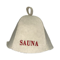 Saunahut – Sauna, mit roter Schrift - 0