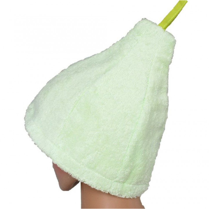 Geschenkset in einer Geschenkbox für SIE. Saunahaube und Schürze für Damen, HELLGRÜN
