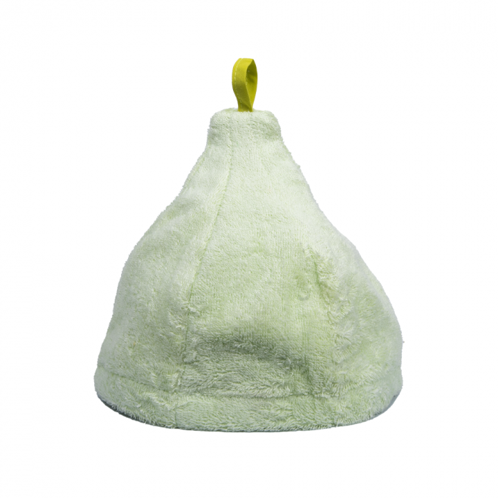 Geschenkset in einer Geschenkbox für SIE. Saunahaube und Schürze für Damen, HELLGRÜN
